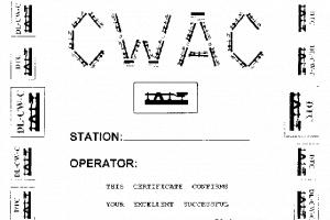 CWAC (CW ACTIVITY CERTIFICATE)