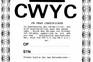 CWYC (CW YEAR CERTIFICATE)