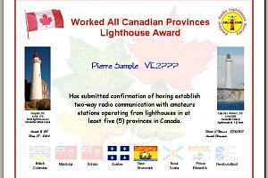 WORKED ALL CANADIAN PROVINCES LIGHTHOUSE AWARD
