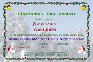CHRISTMAS 2007 AWARD