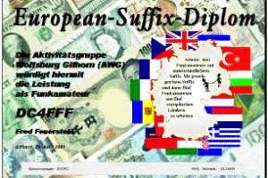 EUROPEAN SUFFIX AWARD
