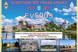 Schuchin 500 Years Award
