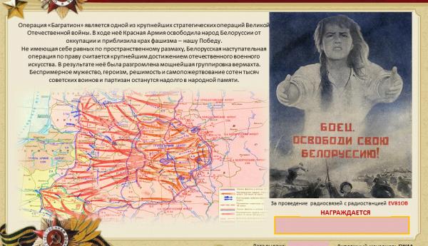 Освобождение Белоруссии - Операция "Багратион" 