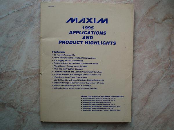 Продам Кaтaлoг Cправoчник по микросхемам фирмы MAXIM 1995
