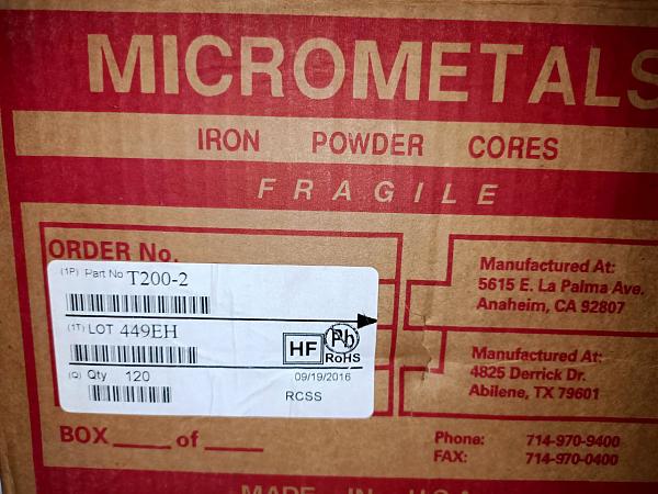 Продам Кольца Micrometals USA (то же что и Amidon)