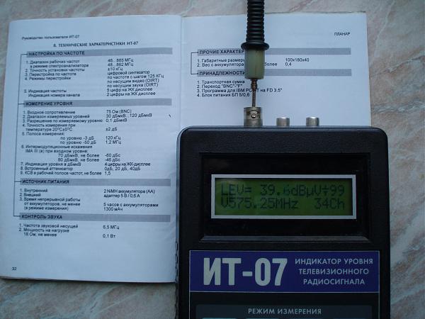 Продам Индикатор Уровня Телевизионного Радиосигнала ИТ-07