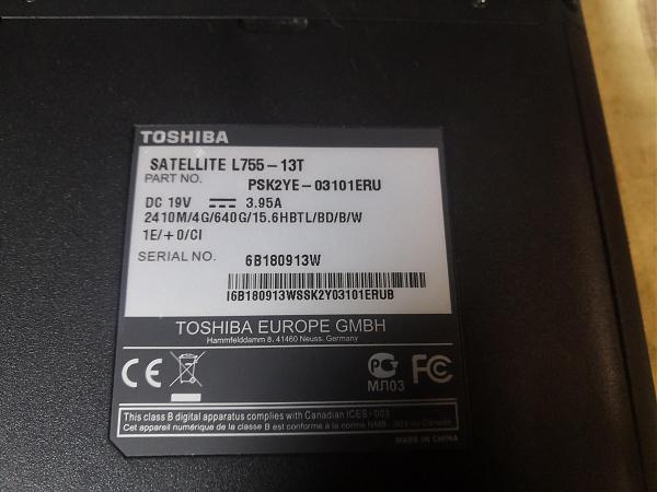 Продам toshiba satellite l755-13t