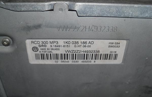Продам Магнитола RCD 300 с мр3 Volkswagen