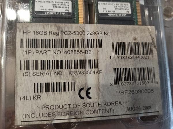 Продам Память,16GB REG PC2-5300,408855-B21,HP