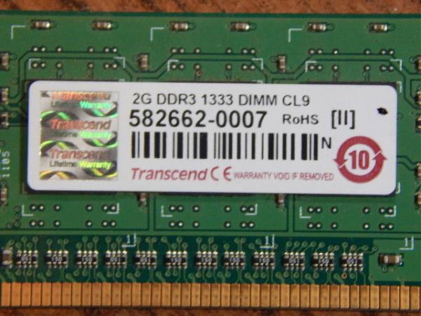 Продам Планки оперативной памяти DDR3 2GB 1333 мгц (2 шт)