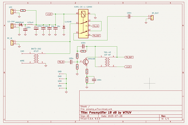 Продам Предварительный усилитель W7IUV