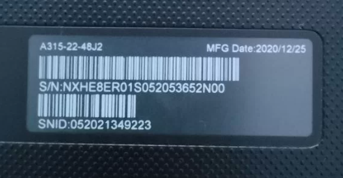Продам ноутбук ACER A315-22-48J2