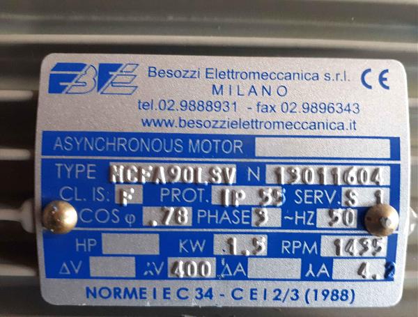 Продам Асинхронный эл.дв. MCFA 90LSV,1,5kW 40004-SV-GR-DB