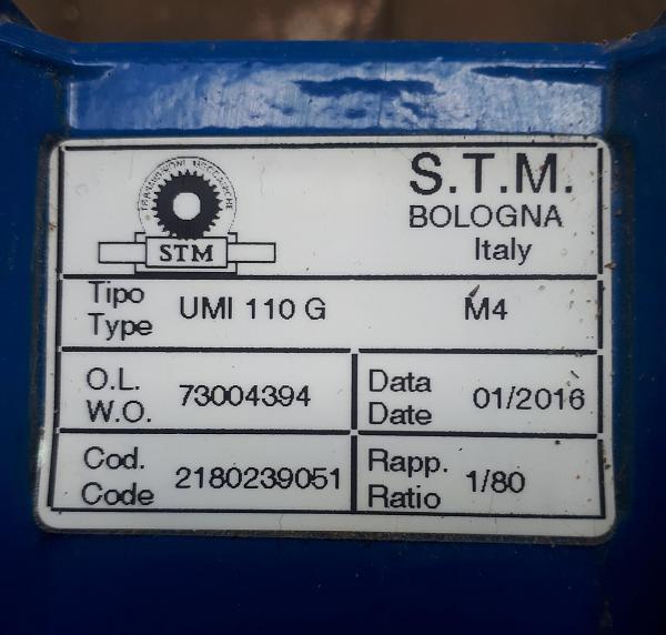 Продам Червячный редуктор UMI110G M4 1/80 STM Bologna