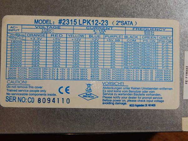 Продам Блок питания к ПК 420 ватт