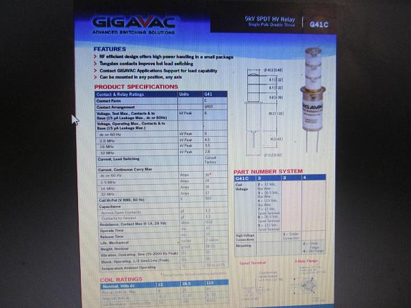Продам вакуумное реле gigavac g41c