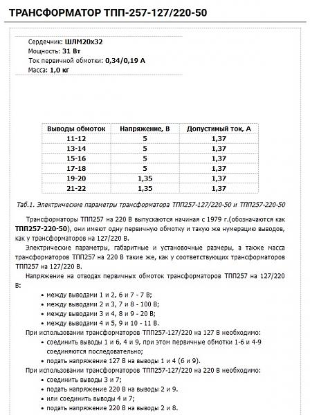 Продам Трансформатор ТПП257-127/220-50