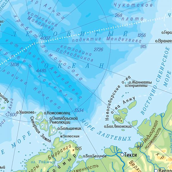 карта острова Большой Бегичев