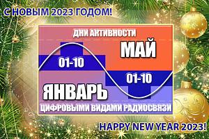 Дни активности «01-10» в январе 2023