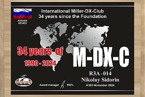 Итоги дней активности «Miller-DX-Club» 34 года со дня основания